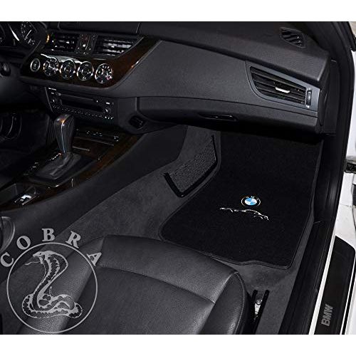  Cobra Auto Accessories Floor Mats Carpet + BMW Logo Fits BMW Z4 2009 2010 2011 2012 2013 2014 2015 2016