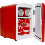 [아마존베스트]Coca-Cola New Red Polar Bear Portable 6 Can Thermoelectric Mini Fridge Cooler/Warmer, 4 L/4.2 Quarts Capacity, 12V DC/110V AC Plugs Included Great for Home, Dorm, Car, Boat, Bevera