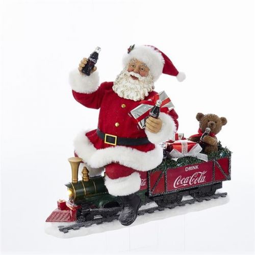  Kurt Adler 13-Inch Battery-Operated Coca-Cola Santa Train with LED Garland