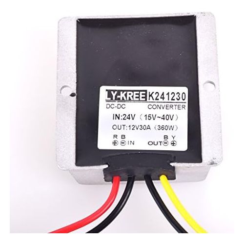  [아마존베스트]-Service-Informationen Cocar Truck Power Supply Voltage Converter 24 V to 12 V 30 A 360 W Heavy Duty Transformer Transformer Adapter Converter for Motor Car Boat Solar System (DC15-40 V Wide Input)