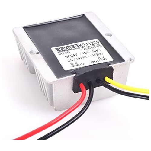  [아마존베스트]-Service-Informationen Cocar Truck Power Supply Voltage Converter 24 V to 12 V 30 A 360 W Heavy Duty Transformer Transformer Adapter Converter for Motor Car Boat Solar System (DC15-40 V Wide Input)