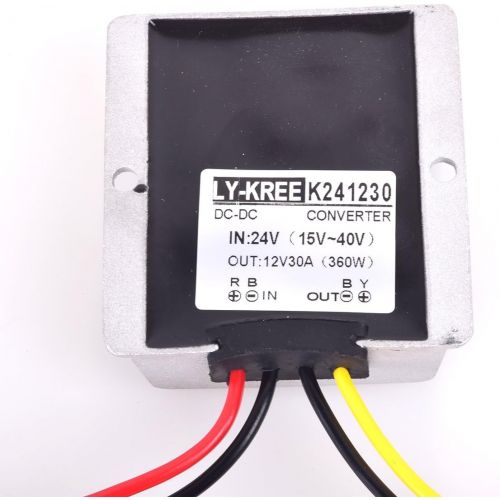  [아마존베스트]-Service-Informationen Cocar Truck Power Supply Voltage Converter 24 V to 12 V 30 A 360 W Heavy Duty Transformer Transformer Adapter Converter for Motor Car Boat Solar System (DC15-40 V Wide Input)