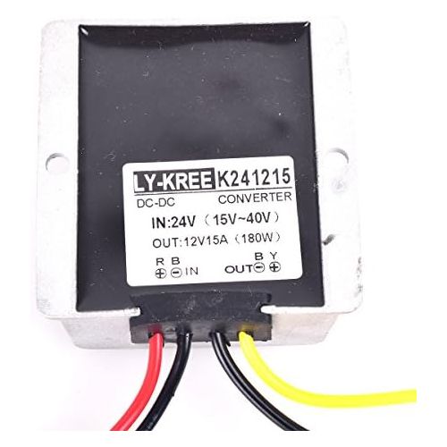  [아마존베스트]-Service-Informationen DC 24V to 12V DC Down Converter 5A 60W Power Supply Adaptor Voltage Changer Reducer Regulator for Car Truck Vehicle Boat Solar System Step etc. (Accept DC15-40V Inputs), 15a