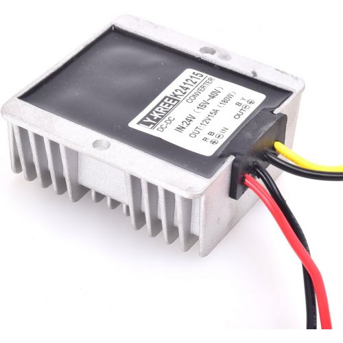  [아마존베스트]-Service-Informationen DC 24V to 12V DC Down Converter 5A 60W Power Supply Adaptor Voltage Changer Reducer Regulator for Car Truck Vehicle Boat Solar System Step etc. (Accept DC15-40V Inputs), 15a