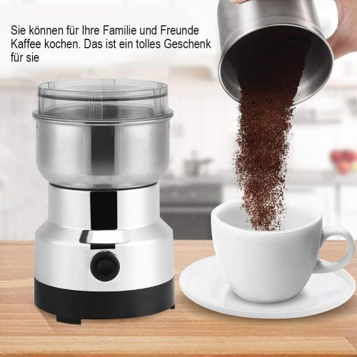  Cocoarm 220 V Elektrische Kaffeemuehle aus Edelstahl Coffee Grinder Kaffeepulver Schonend Mahlen fuer Kaffee Bohnen Gewuerze Nuesse Gewuerze Krauter Pfeffer und vieles mehr