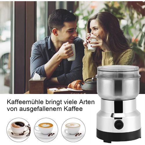  Cocoarm 220 V Elektrische Kaffeemuehle aus Edelstahl Coffee Grinder Kaffeepulver Schonend Mahlen fuer Kaffee Bohnen Gewuerze Nuesse Gewuerze Krauter Pfeffer und vieles mehr