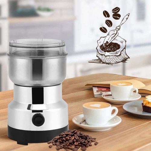  Cocoarm 220 V Elektrische Kaffeemuehle aus Edelstahl Coffee Grinder Kaffeepulver Schonend Mahlen fuer Kaffee Bohnen Gewuerze Nuesse Gewuerze Krauter Pfeffer und vieles mehr