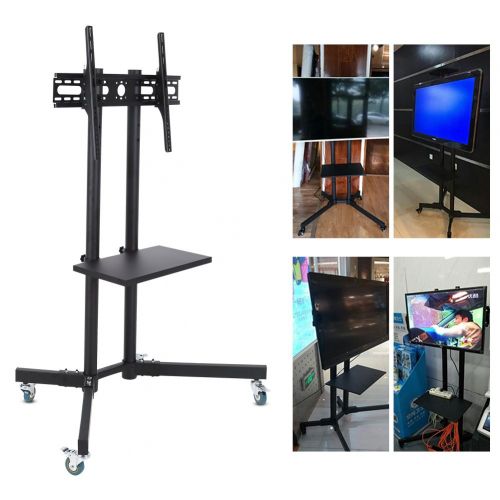  Cocoarm TV Cart,Adjustable Mobile TV Stand with Wheels for 32-65 Inch LCD/LED Flat Panel Screen (Practical Version)