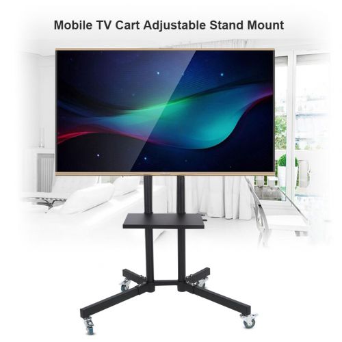  Cocoarm TV Cart,Adjustable Mobile TV Stand with Wheels for 32-65 Inch LCD/LED Flat Panel Screen (Practical Version)