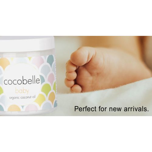  Cocobelle Baby Pure & Gentle Premium 100% Organic Virgin Coconut Oil for Babies  Perfect for Dry Skin, Eczema, Scalp/Cradle Cap, Bottom Balm, Nappy Rash Balm, Sores, Flaky Skin &