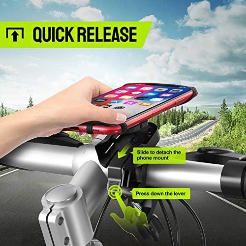  [아마존베스트]Cocoda Handyhalterung Fahrrad, Abnehmbare Motorrad Handyhalterung fuer 4,7-7,5 Zoll Handys, 360° Verstellbare Anti-Shake Handyhalter Fahrrad Kompatibel mit iPhone 12 Pro Max/12 Pro/