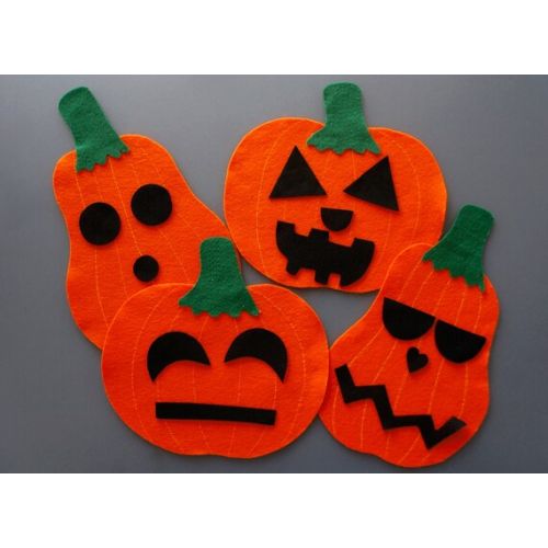  CocosFeltDesign Pumpkin Faces Felt Set