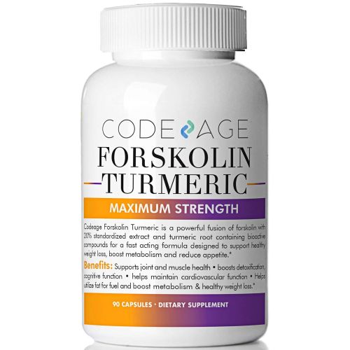  Code Age Extra Strength Turmeric Forskolin Weight Loss Formula - 90 Count - Premium Appetite Suppressant,...
