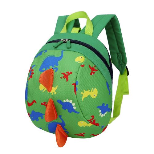  Codiak-School Toddler Backpack Dinosaur Mini Backpack Zipper Toy Snack Daypack Shoulder Bag for Kids Baby Girls Boys (Green)