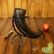 /CoeurdeMithril Drinking horn 300ml black with stand