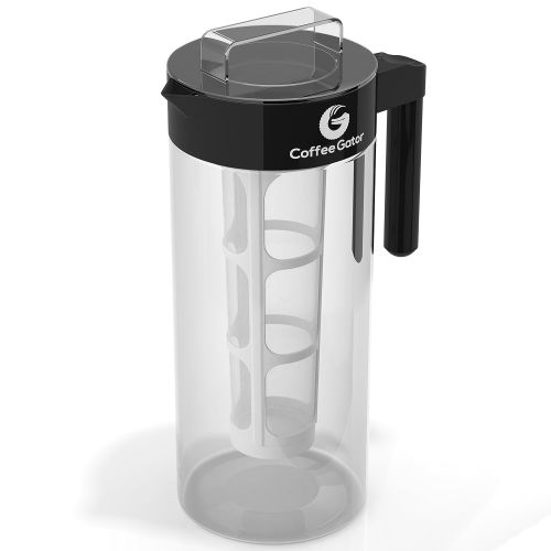  Coffee Gator Kaffeebereiter fuer Cold Brew Kaltwasser-Kaffeezubereiter bekoemmlichen Kaffee-Kaltauszug herstellen | Ideal fuer Eiskaffee | Im Set mit Messloeffel und Klapptrichter (Bla