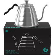 [아마존 핫딜] [아마존핫딜]Coffee Gator Pour Over Kettle - Precision-Flow Gooseneck Spout and Thermometer - Brew Barista-Standard Hand Drip Coffee and Tea - Suitable for all Stovetops Including Induction - 4