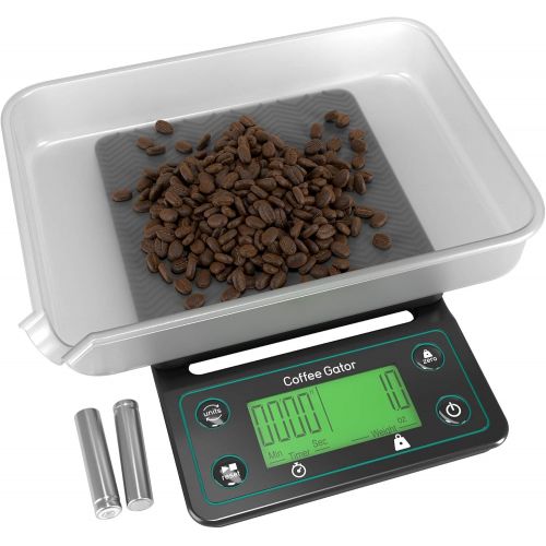  Coffee Gator Digitale Kaffeewaage mit Timer  Grosses, helles LCD-Display  Multifunktionswaage fuer die Zubereitung von Kaffee, Speisen, Getranken und dem allgemeinen Gebrauch in de