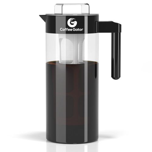  Coffee Gator Cold Brew Kit - Brewer with Scoop and Loading Funnel - 47oz (47 floz, Black)