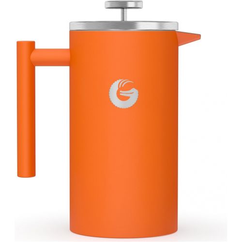  Coffee Gator French Press Kaffeemaschine  Heisser-fuer-langer Thermobrueher mit weniger Ablagerungen  Plus Behalter  Grosses Fassungsvermoegen, doppelwandig isoliert  Edelstahl  1