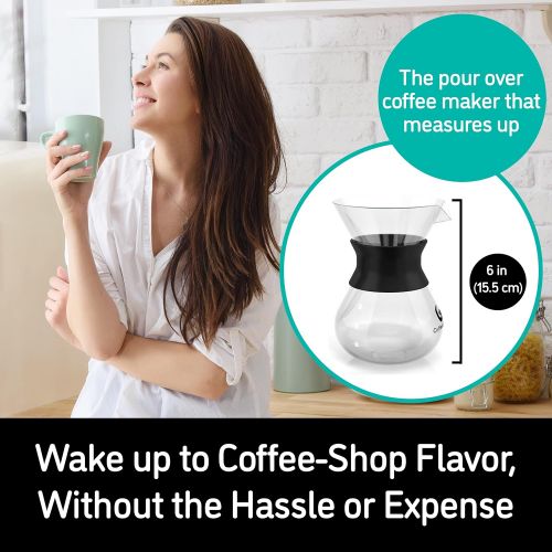  [아마존베스트]Coffee Gator Paperless Pour Over Coffee Dripper Brewer, 10.5oz, Black