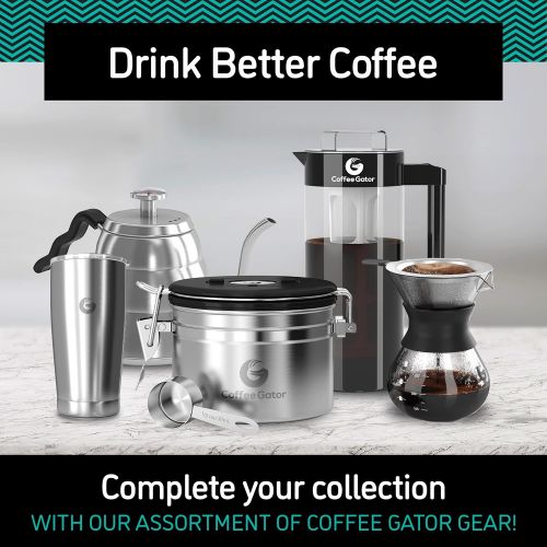  [아마존베스트]Coffee Gator Paperless Pour Over Coffee Dripper Brewer, 10.5oz, Black