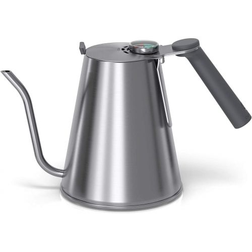  Coffee Gator Gooseneck Kettle with Thermometer - 52 oz Pour Over Coffee Kettle for All Stovetops w/ Precision Drip Spout