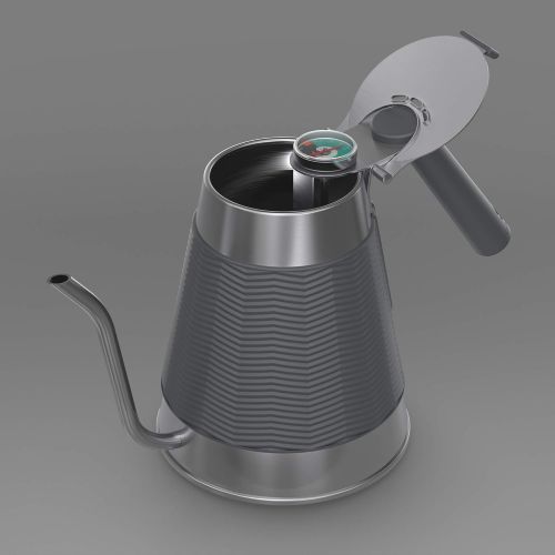  Coffee Gator Gooseneck Kettle with Thermometer - 52 oz Pour Over Coffee Kettle for All Stovetops w/ Precision Drip Spout