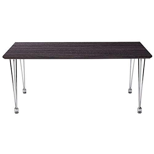  Coffee table Flash Furniture Georgetown Collection Charcoal Wood Grain Finish Coffee Table with Chrome Legs