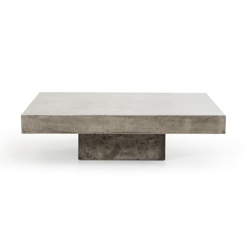  Coffee table Limari Home Ellis Collection Modern Style Concrete Living Room Coffee Table, 12 Tall, Grey
