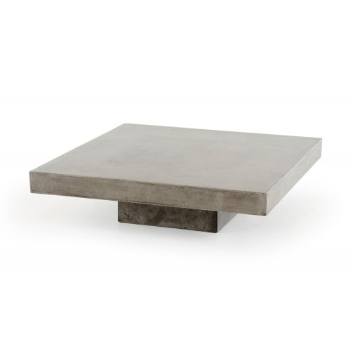  Coffee table Limari Home Ellis Collection Modern Style Concrete Living Room Coffee Table, 12 Tall, Grey