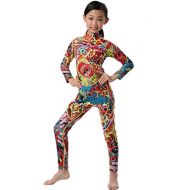 Cokar Kids Neoprene Wetsuit Boys Girls Long Sleeve One Piece Swimsuit Full Diving Suit