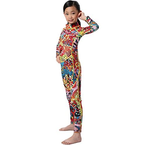  Cokar Kids Neoprene Wetsuit Boys Girls Long Sleeve One Piece Swimsuit Full Diving Suit