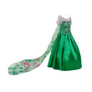 Cokos+Box Cokos Box Girls Anna Elsa Frozen Fever Birthday Dress Costume