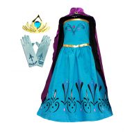 Cokos+Box Cokos Box Elsa Coronation Dress Costume Cape Gloves Tiara Crown Accessories Set