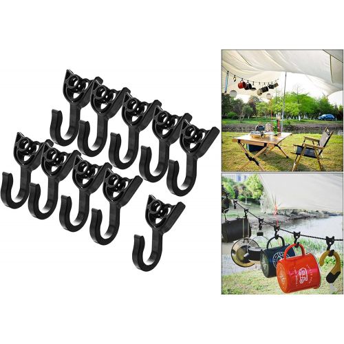  Colcolo 10 Pieces Camping Outdoor Clips, Caravan, Indoor, Tent, Pole, Lantern, Hook