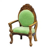 Colcolo Wooden Dollhouse Chairs Dolls House Miniature Furniture 1/12 Scale ( Green)