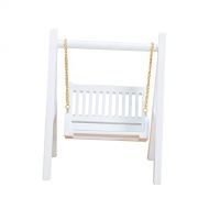 Colcolo 1:12 Scale Porch Swing Simulation Model Furniture Scene Garden Patio Landscape Doll House Decoration - White