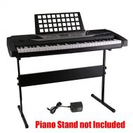 Electronic Organ by Coldcedar | 61-Key Portable Electronic Keyboard Electric Digital Piano w/ LED Display, Power Supply & Sheet Music Stand (MK-980)