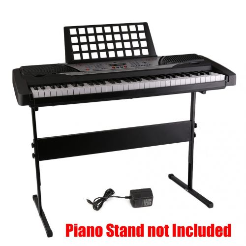  Electronic Organ by Coldcedar | 61-Key Portable Electronic Keyboard Electric Digital Piano w LED Display, Power Supply & Sheet Music Stand (MK-980)