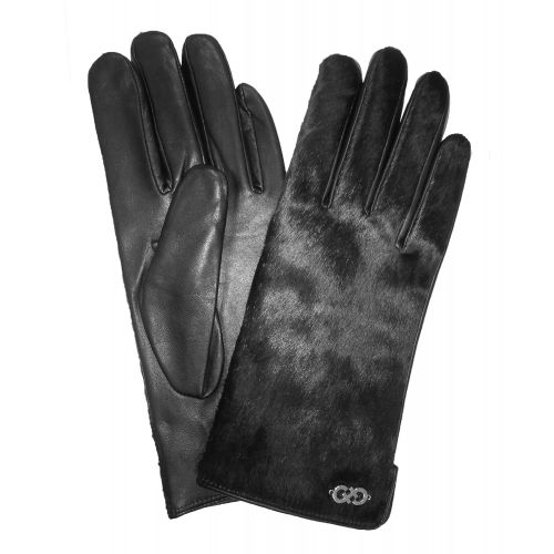  Cole+Haan Cole Haan Womens Haircalf Leather Wool Lined Glove Black