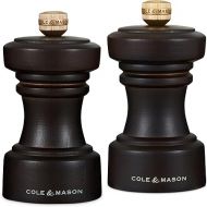 Cole & Mason Hoxton Salt and Pepper Mills - Salt and Pepper Mill Grinders - Adjustable and Refillable Spice Grinders - Kitchen & Home Essentials - Chocolate Wood