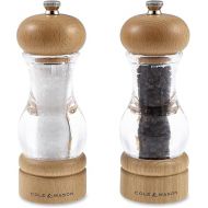 Cole & Mason H10538P 105 Salt and Pepper Mills | Precision+ Wooden | Beech/Acrylic | 165mm | Gift Set | Includes 2 x Salt and Pepper Grinders | Lifetime Mechanism Guarantee