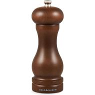 Cole & Mason Precision Grind Forest Capstan Salt Mill, Stained Beech Wood/Walnut, 16.5 cm