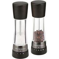 Askshy Cole & Mason H332293 Derwent Black Wood Salt and Pepper Mills, Gourmet Precision+, Adjustable Grind, Stained Beech/Acrylic, 190mm, Gift Set, Includes 2 x Salt and Pepper Grinders