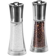Cole & Mason Everyday Style Gift Salt & Pepper Mill Set - Acrylic and Stainless Steel Salt and Pepper Mills