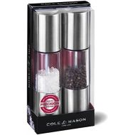 Cole & Mason H56390P Oslo Salt and Pepper Mills, Precision+, Stainless Steel/Acrylic, 185 mm, Gift Set, Includes 1 Salt and 1 Pepper Grinders