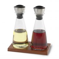 Cole & Mason COLE & MASON Olive Oil & Vinegar Dispenser Set - Cruet Pourers and Storage Bottles with Flow Select Spouts and Gift Box