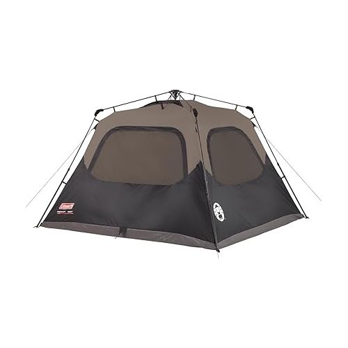 콜맨 Coleman Camping Tent with Instant Setup, 4/6/8/10 Person Weatherproof Tent with WeatherTec Technology, Double-Thick Fabric, and Included Carry Bag, Sets Up in 60 Seconds