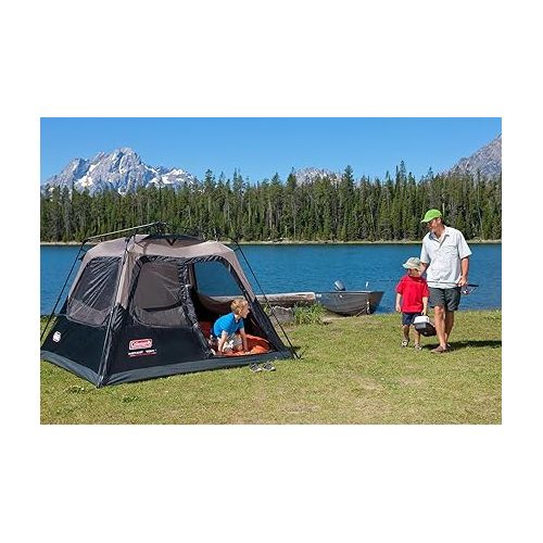 콜맨 Coleman Camping Tent with Instant Setup, 4/6/8/10 Person Weatherproof Tent with WeatherTec Technology, Double-Thick Fabric, and Included Carry Bag, Sets Up in 60 Seconds